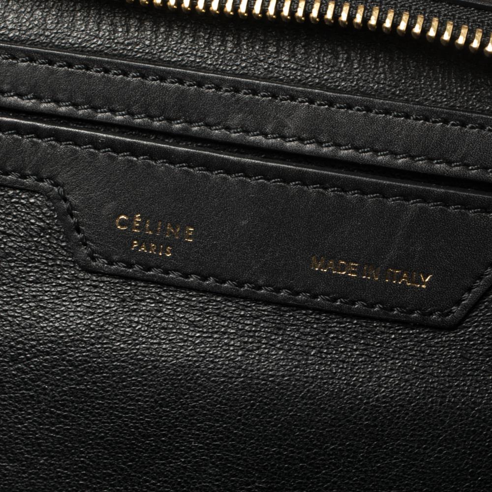 Celine Tricolor Leather and Suede Medium Trapeze Top Handle Bag 2