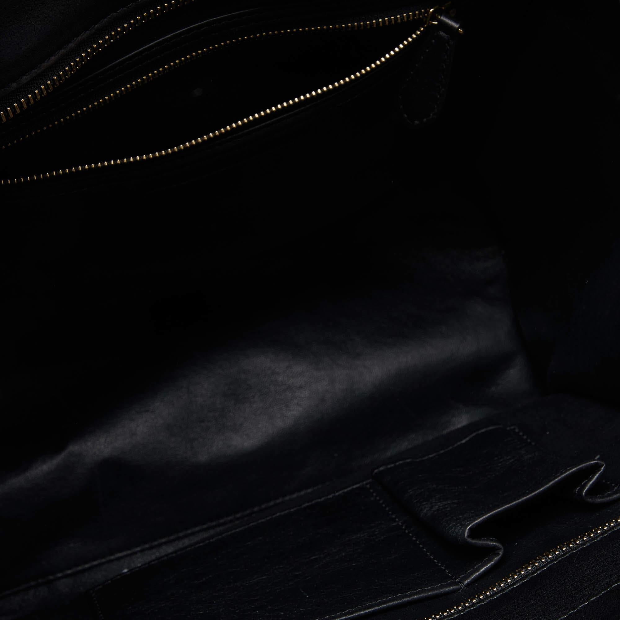 Celine Tricolor Leather and Suede Mini Luggage Tote 2