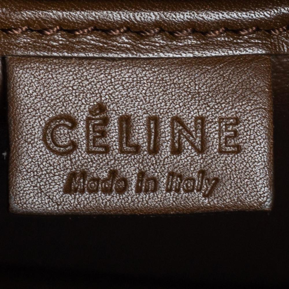Celine Tricolor Leather and Suede Nano Luggage Tote 1