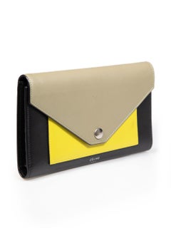 Céline Tricolor Leather Envelope Wallet