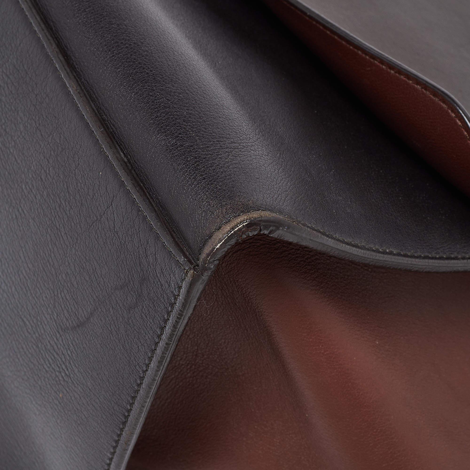 Celine Tricolor Leather Large Trapeze Top Handle Bag For Sale 8