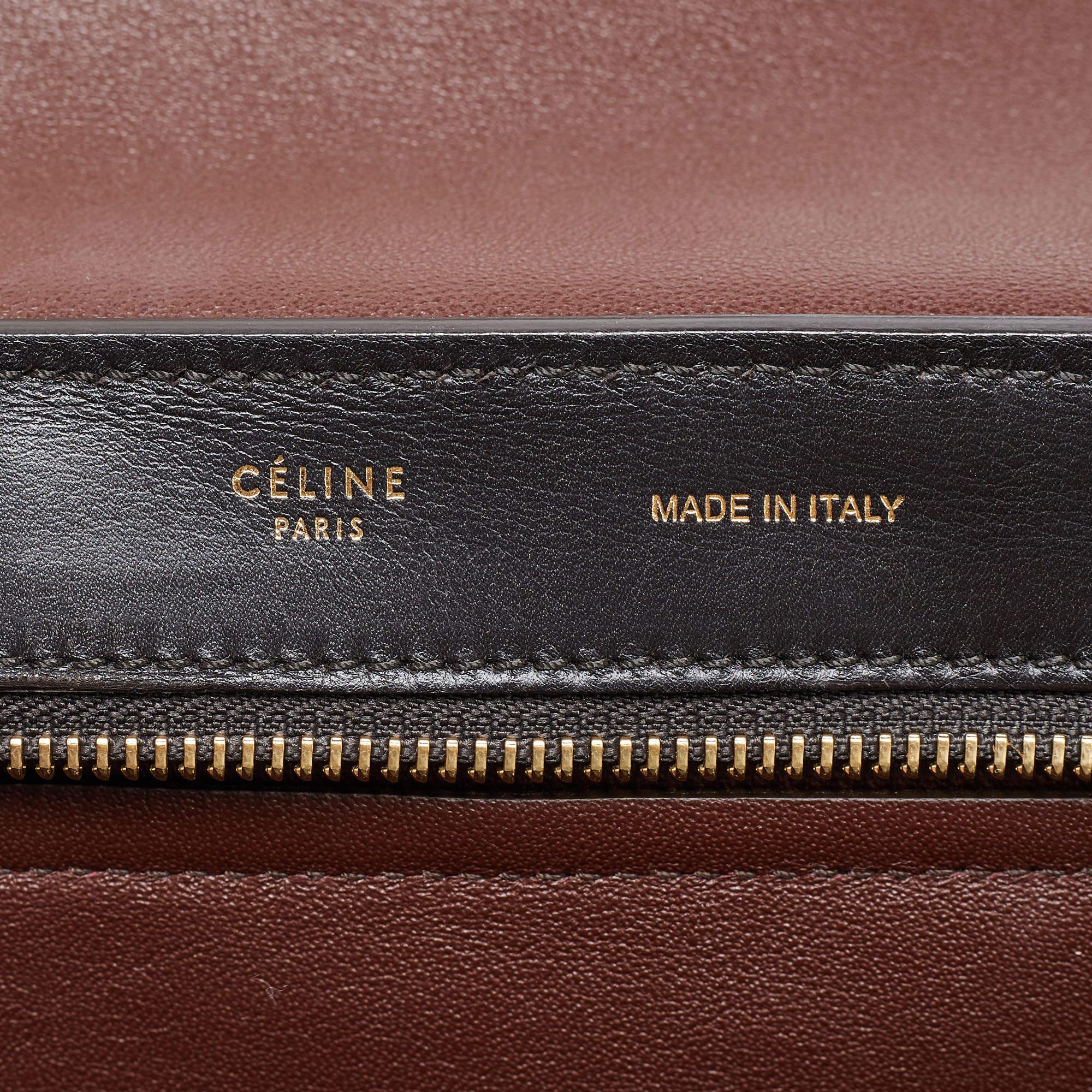 Celine Tricolor Leather Large Trapeze Top Handle Bag For Sale 4