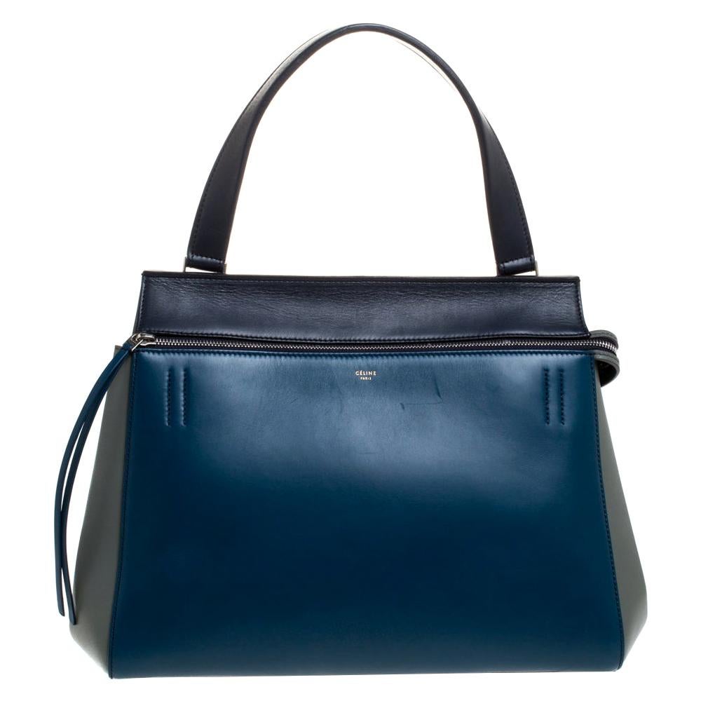 Celine Tricolor Leather Medium Edge Bag