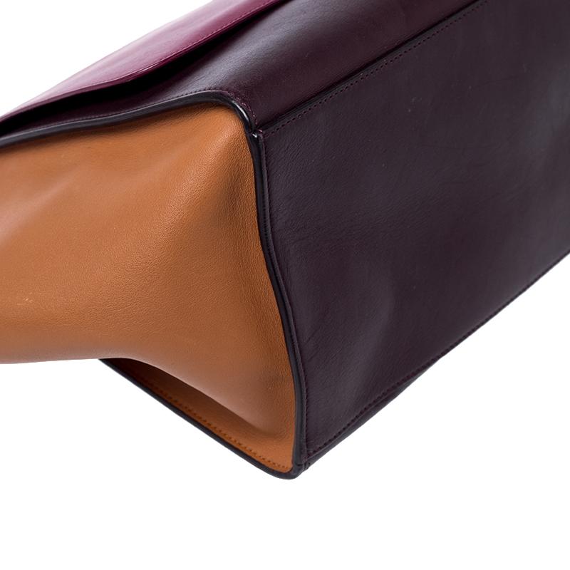 Celine Tricolor Leather Medium Trapeze Bag 4