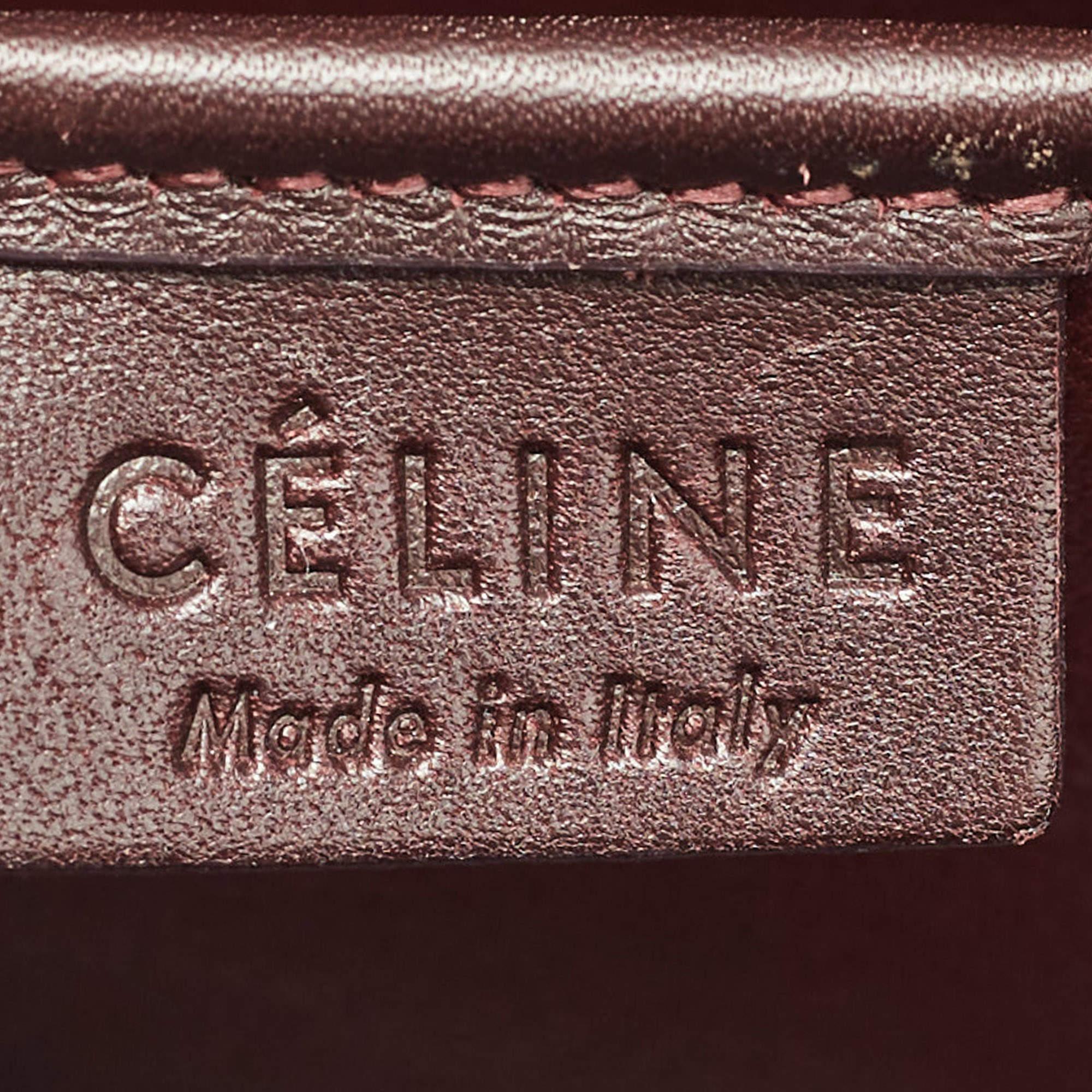 Celine Tricolor Leather Nano Luggage Tote 8