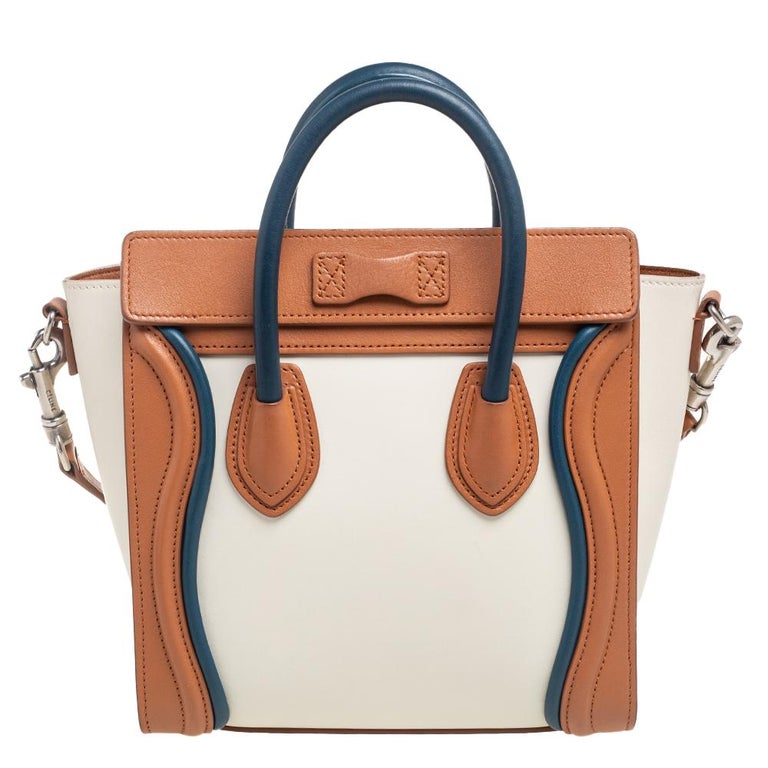 Céline Pre-owned Nano Tricolour Luggage Handbag