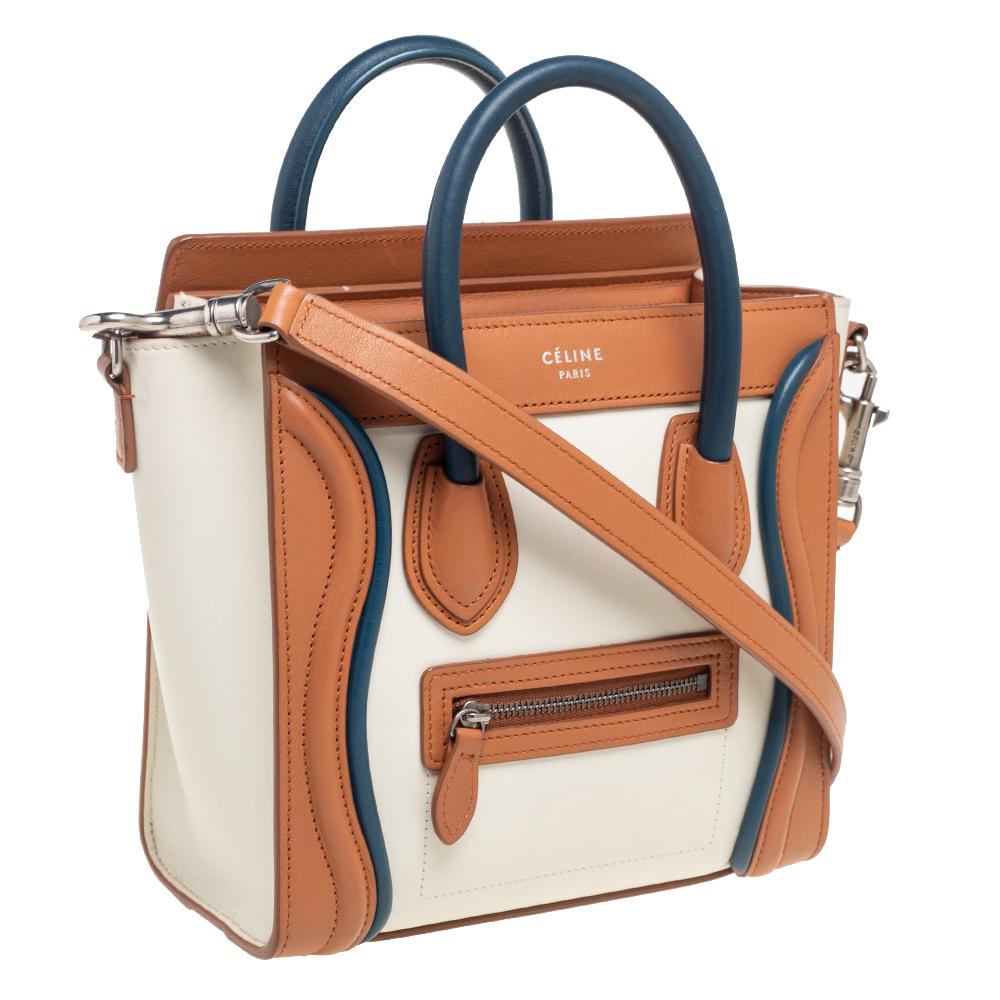 celine nano luggage tricolor