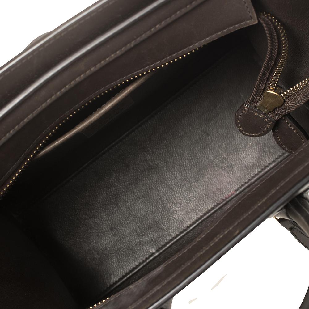 Celine Tricolor Leather Nano Luggage Tote 3
