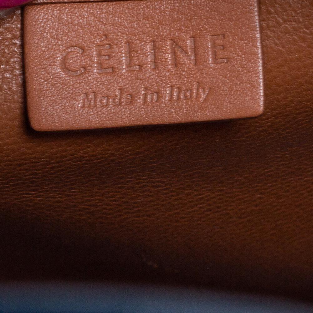 Celine Tricolor Leather Nano Luggage Tote 1