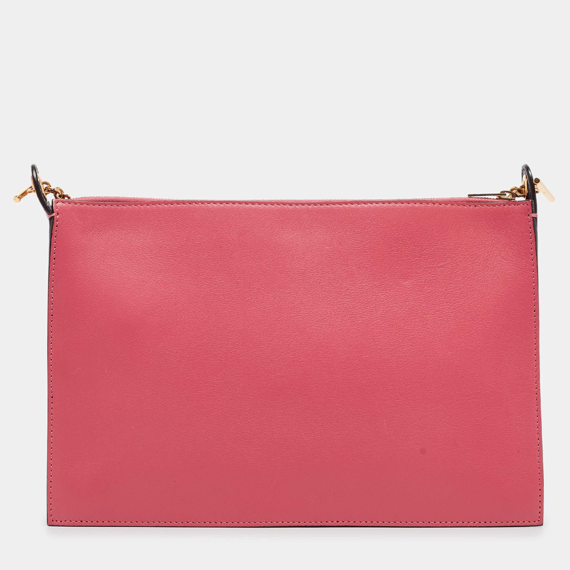 Bolso de hombro tipo sobre con bolsillo de piel tricolor Celine en Bueno Estado en Dubai, Al Qouz 2