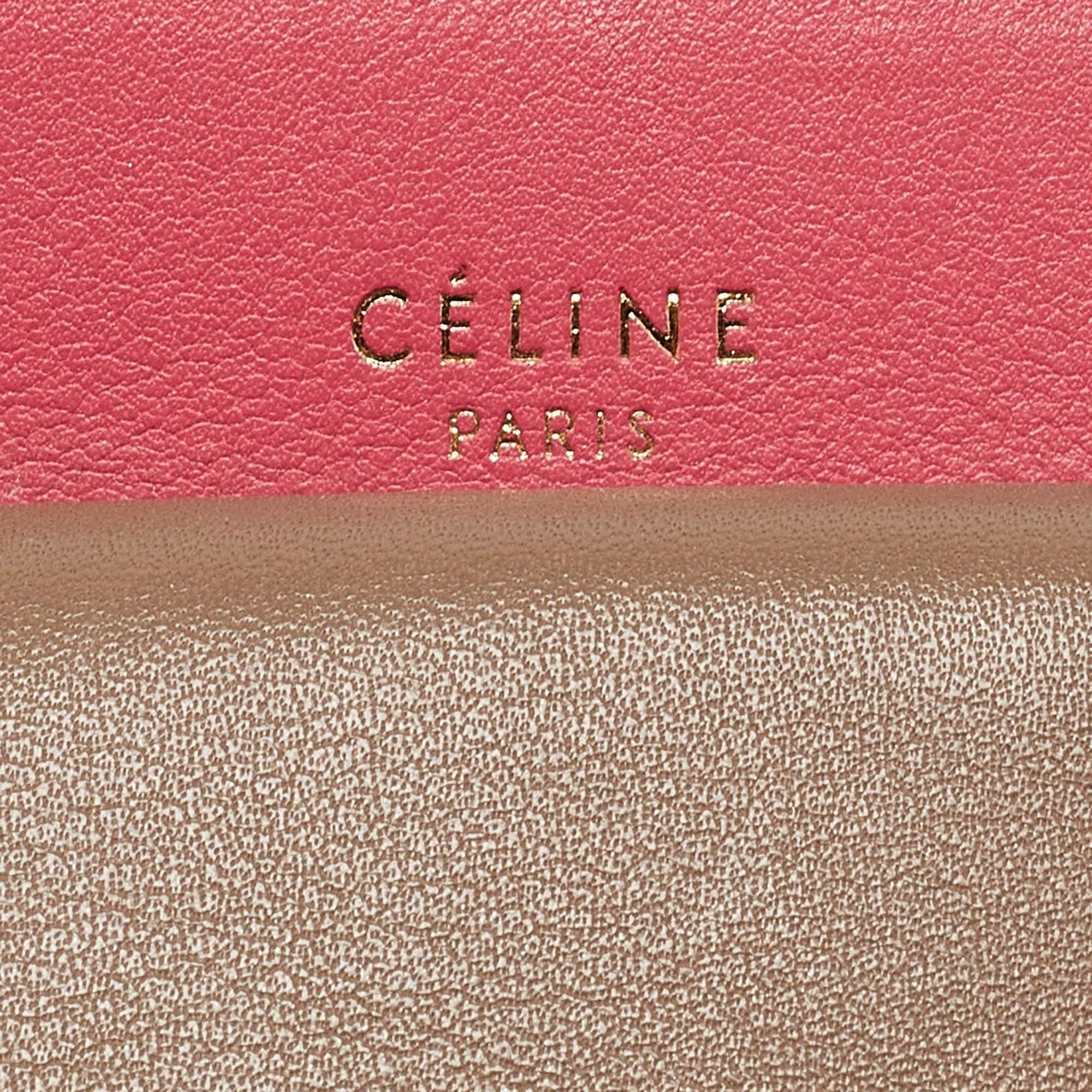 De las mujeres Bolso de hombro tipo sobre con bolsillo de piel tricolor Celine