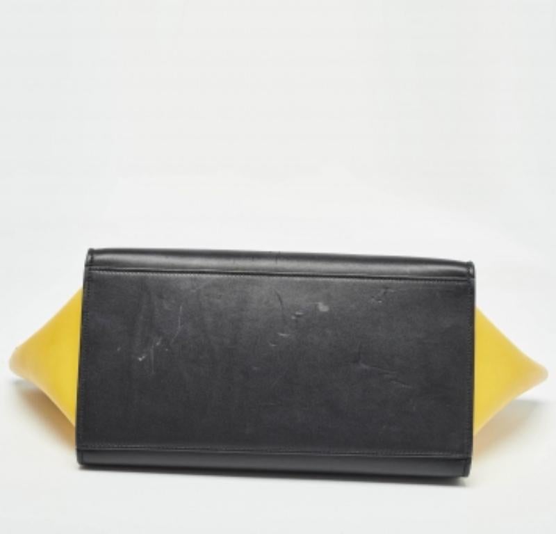 Celine Tricolor Ledertasche mit kleinem Trapezgriff oben im Angebot 5