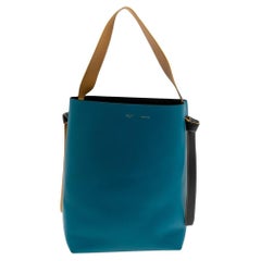 Celine Tricolor Leather Small Twisted Tote