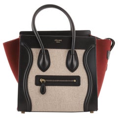 Celine Tricolor Luggage Bag Felt Micro