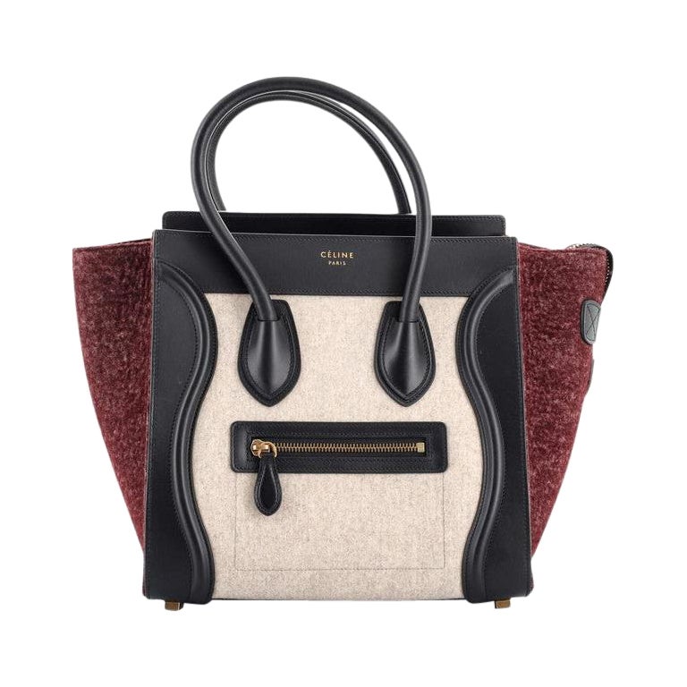 Celine Tricolor Luggage Bag Felt Micro