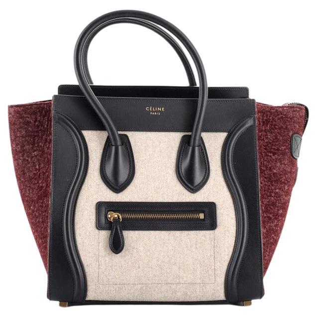 Celine Tricolor Luggage Bag Felt Micro