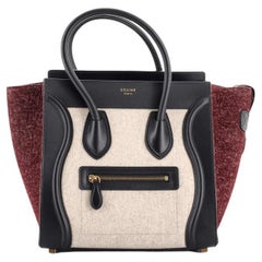 Celine Tricolor Luggage Bag Felt Micro