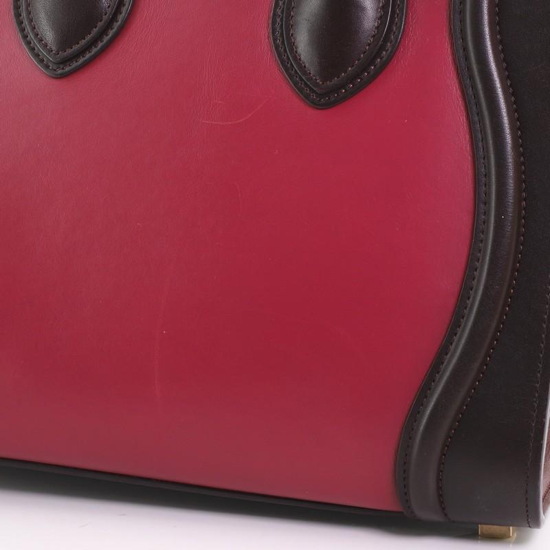 Celine Tricolor Luggage Bag Leather Micro 5