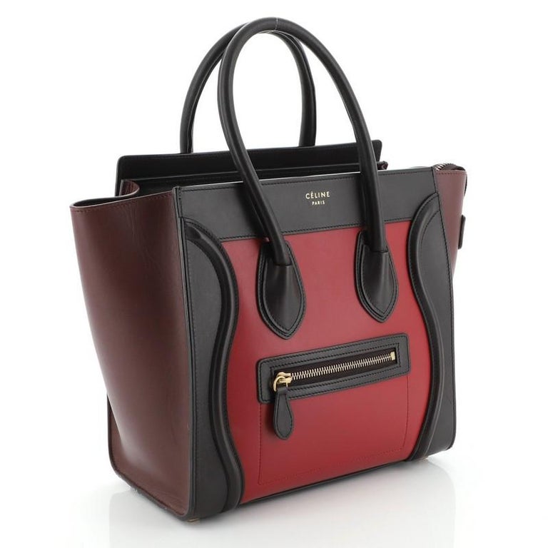 Celine Tricolor Luggage Bag Leather Micro at 1stDibs