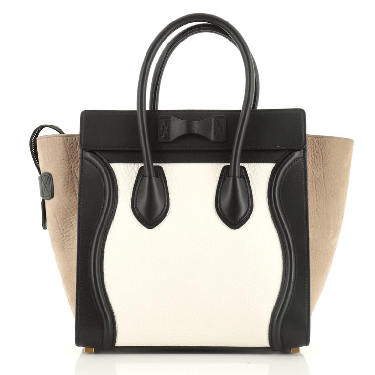 Celine Tricolor Luggage Bag Leather Micro at 1stDibs