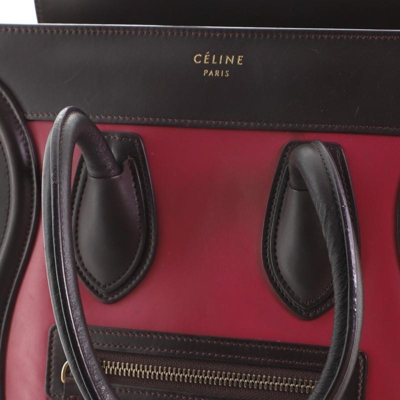 Celine Tricolor Luggage Bag Leather Micro 2