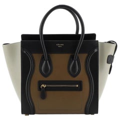 Celine  Tricolor Luggage Bag Leather Micro