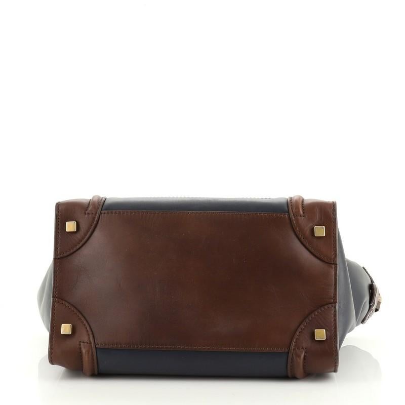Celine Tricolor Luggage Bag Leather Mini In Good Condition In NY, NY
