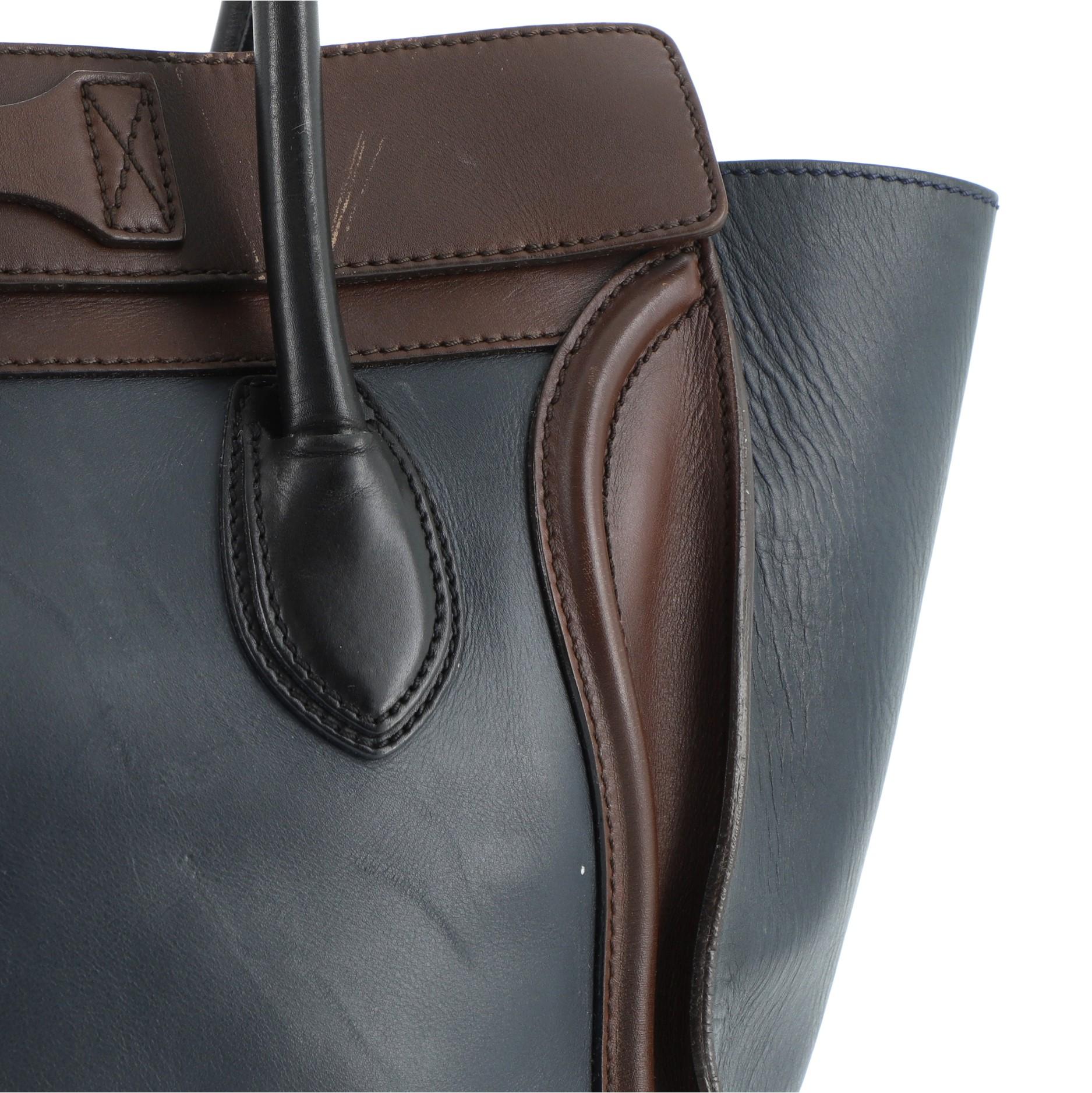 Women's or Men's Celine Tricolor Luggage Bag Leather Mini