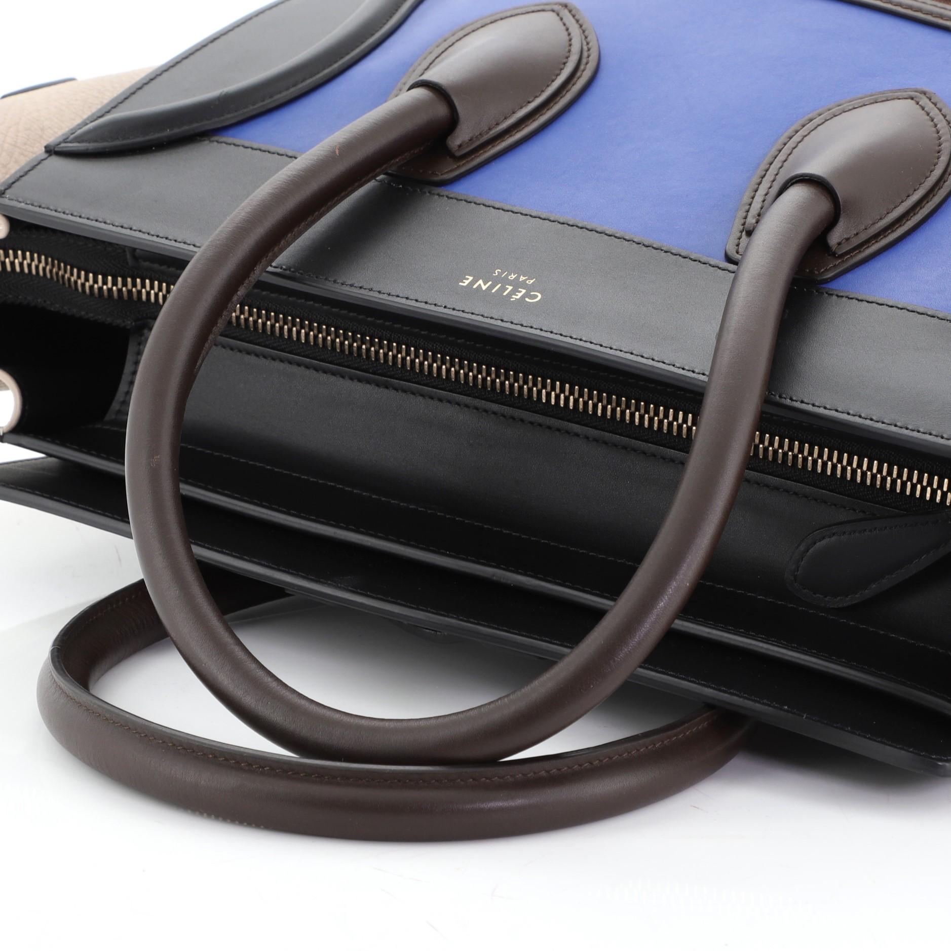 Celine Tricolor Luggage Bag Leather Mini  2