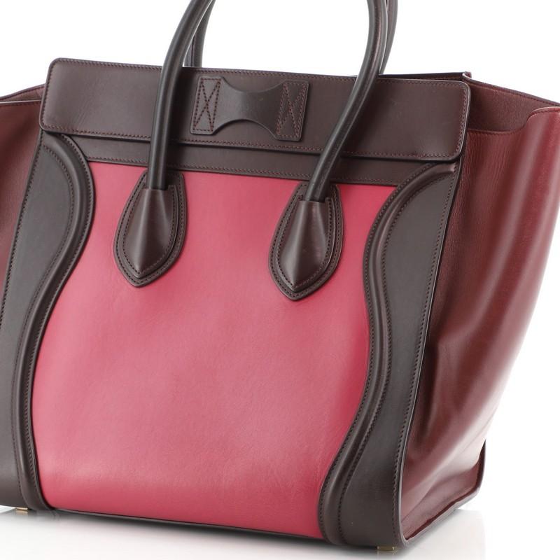 Celine Tricolor Luggage Bag Leather Mini 3
