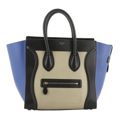 Mini-Gepäcktasche aus Leder von Celine Tricolor