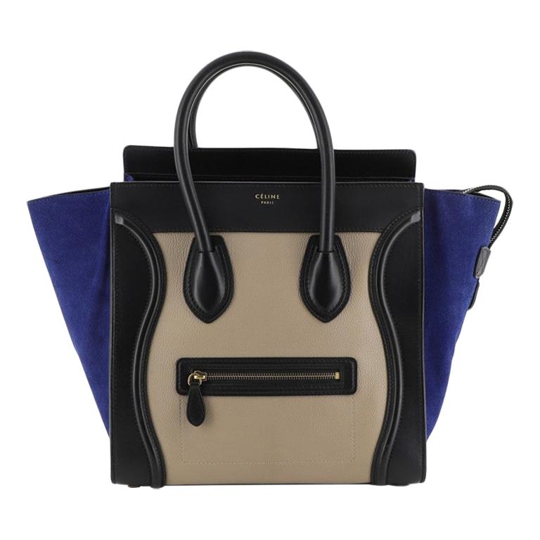 Celine Tricolor Luggage Bag Leather Mini For Sale at 1stdibs