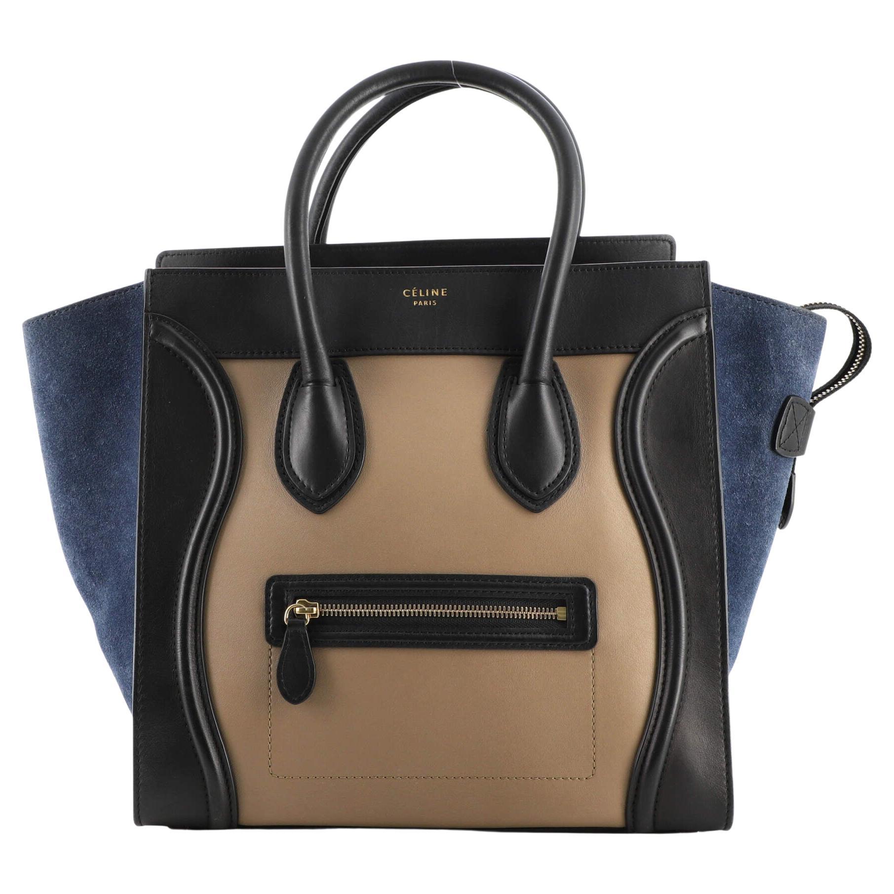 Celine Tricolor Luggage Bag Leather Mini