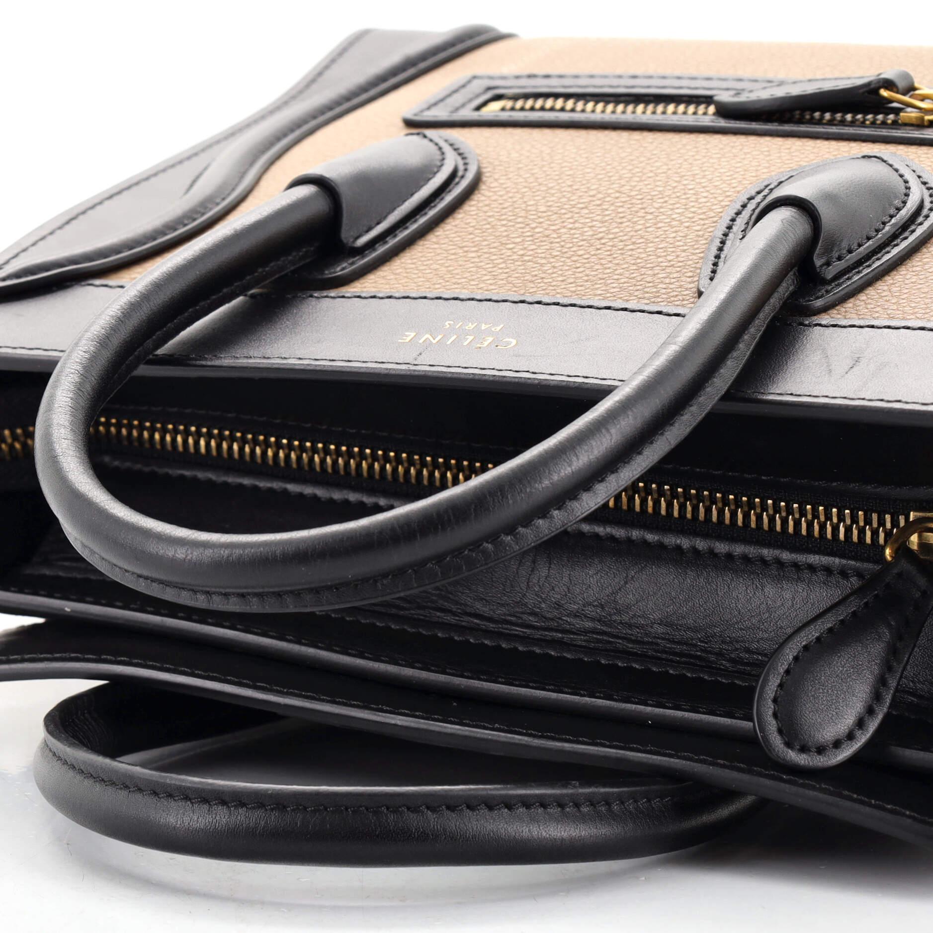 Celine Tricolor Luggage Bag Leather Nano 1