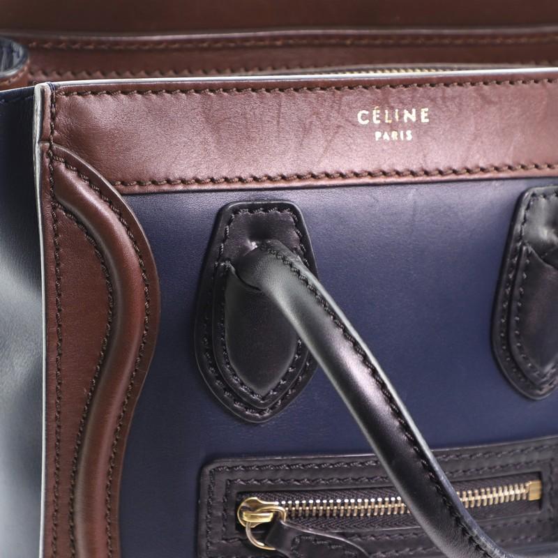 Celine Tricolor Luggage Bag Leather Nano 2