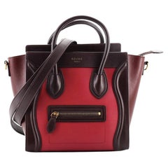 Celine Tricolor Luggage Bag Leather Nano
