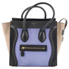 Celine Tricolor Luggage Bag Nubuck Micro