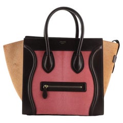 Celine Tricolor Luggage Bag Pony Hair and Leather Mini