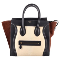 Celine Tricolor Luggage Bag Pony Hair and Leather Mini
