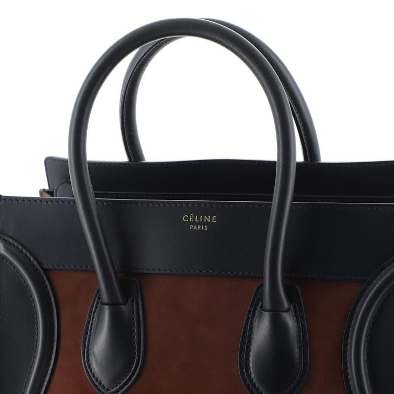 Celine Tricolor Luggage Bag Suede Mini 2