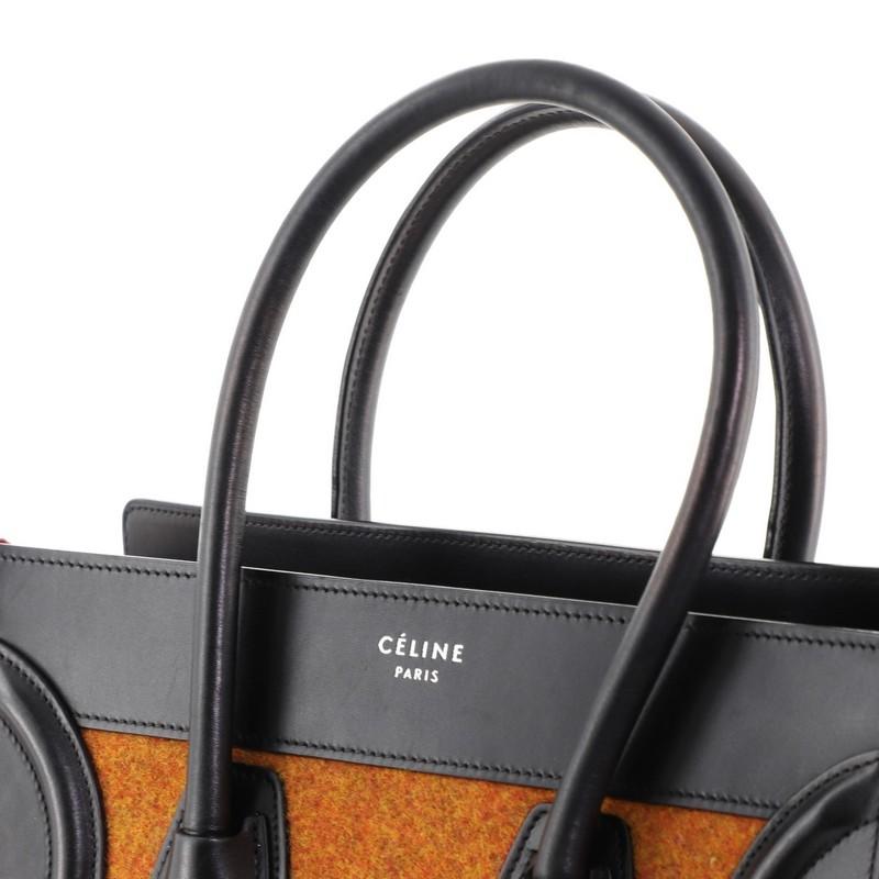 Celine Tricolor Luggage Handbag Felt Micro 1