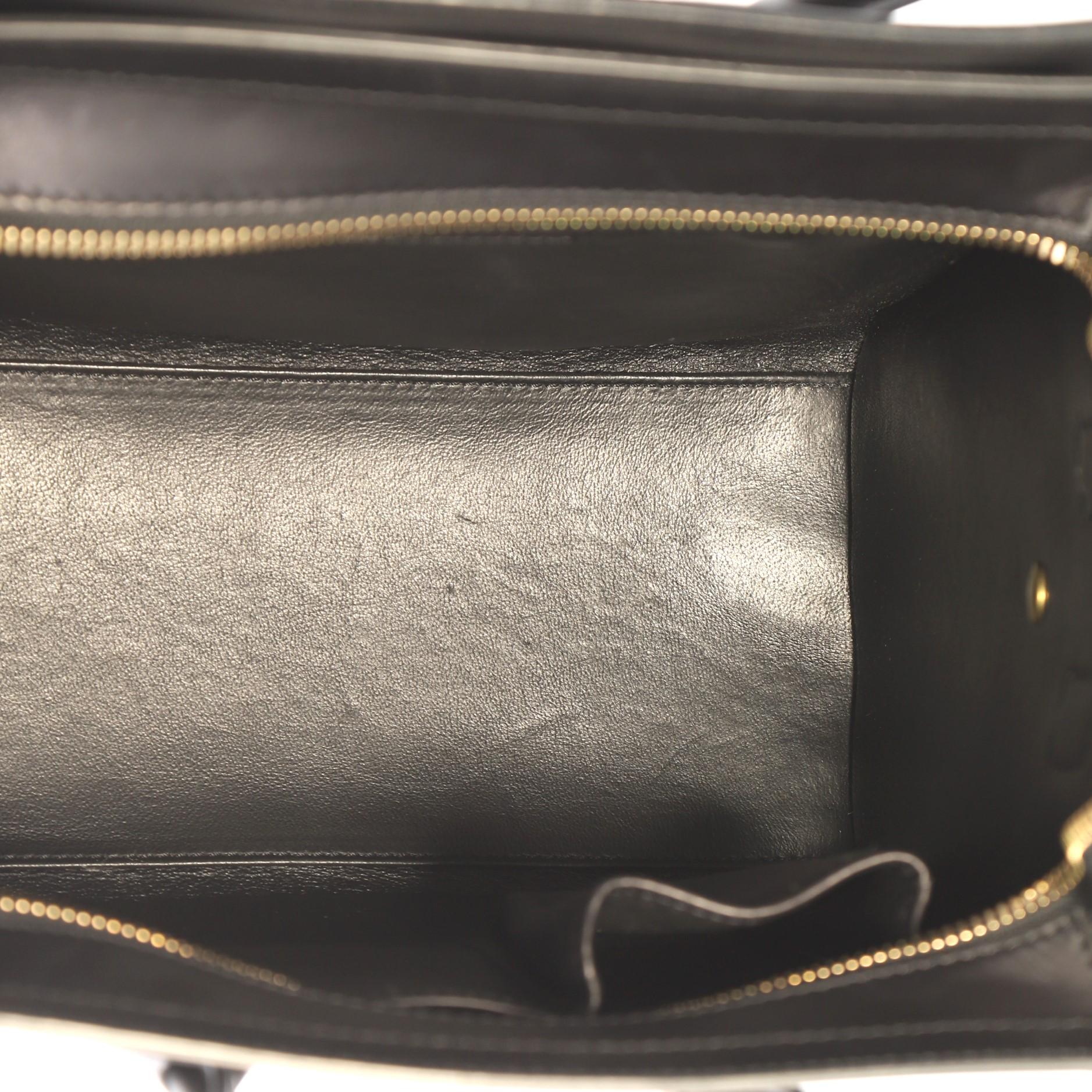 Women's Celine Tricolor Luggage Handbag Leather Micro