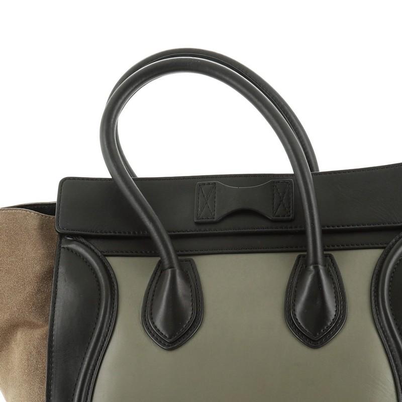 Celine Tricolor Luggage Handbag Leather Mini 2