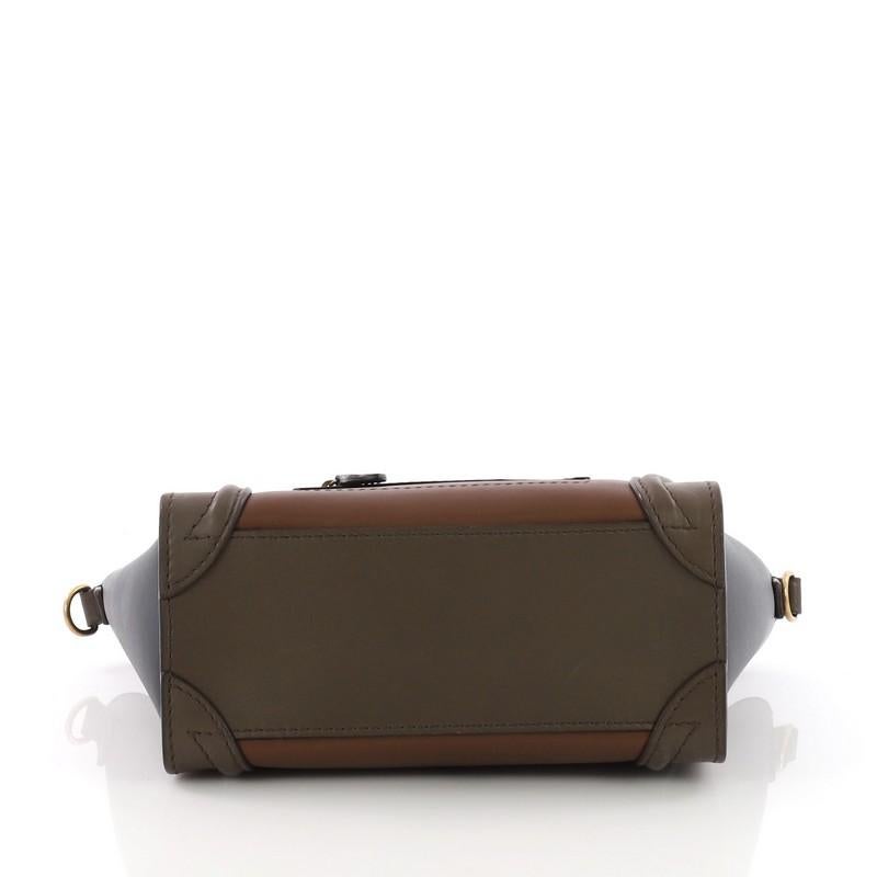 Women's or Men's Celine Tricolor Luggage Handbag Leather Nano