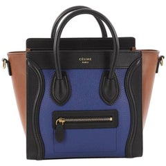 Celine Tricolor Luggage Handbag Leather Nano