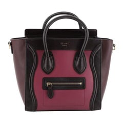 Celine Tricolor Luggage Handbag Leather Nano