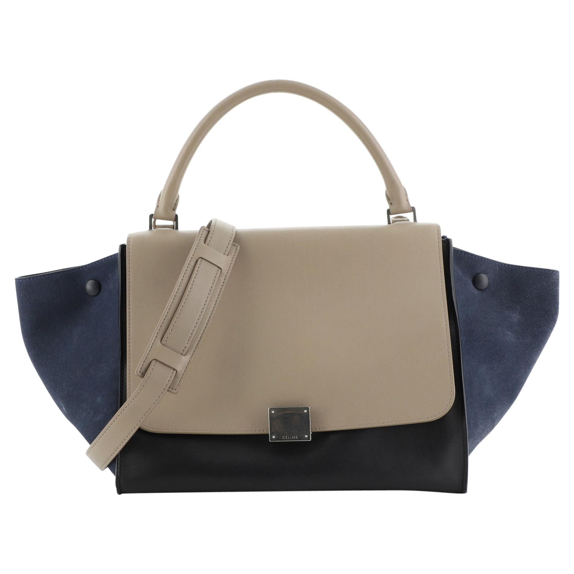 Celine Tricolor Trapeze Bag Leather Medium