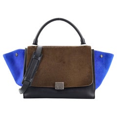 Celine Tricolor Trapeze Bag Pony Hair Medium