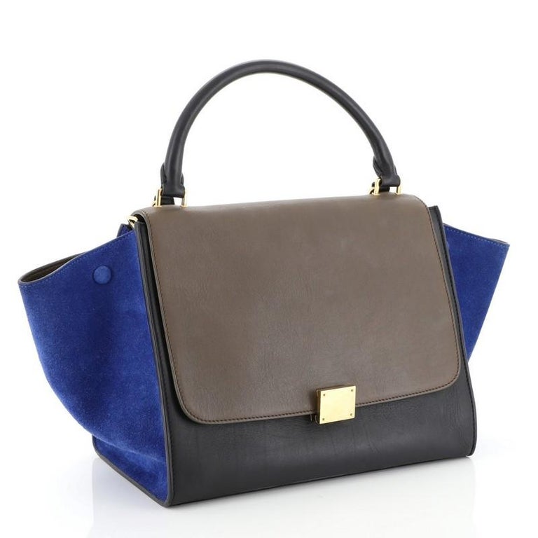 Celine Tricolor Trapeze Handbag Leather Medium at 1stDibs