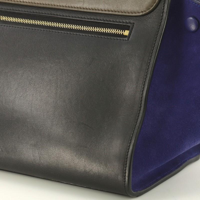 Celine Tricolor Trapeze Handbag Leather Medium 4